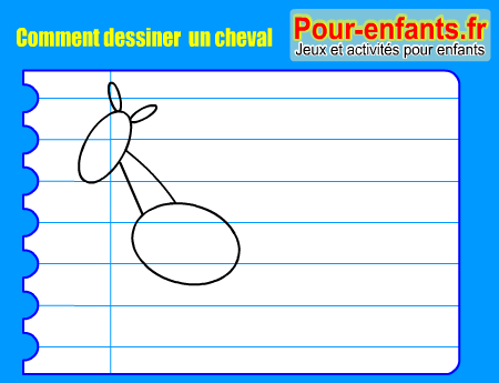 Apprendre à dessiner un cheval. Dessin cheval qui saute. Comment dessiner un cheval par étapes.