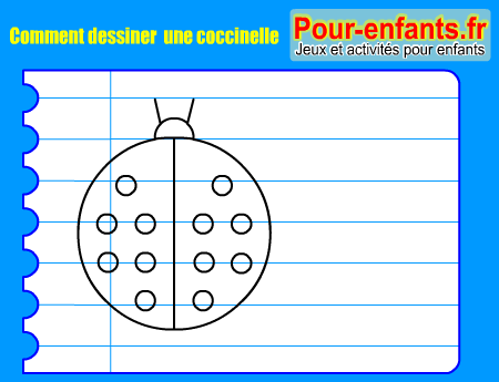 Apprendre à dessiner une coccinelle. Comment dessiner une coccinelle par étapes.