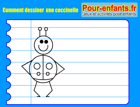 Apprendre à dessiner une coccinelle. Comment dessiner une coccinelle par étapes.