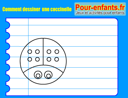 Apprendre à dessiner une coccinelle. Comment dessiner une coccinelle par étapes.