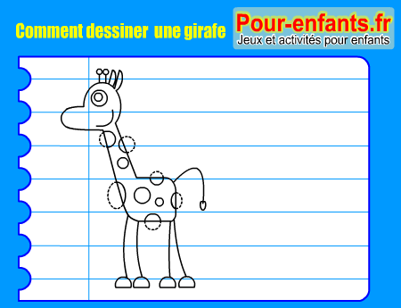 Apprendre à dessiner une girafe. Comment dessiner une girafe par étapes.