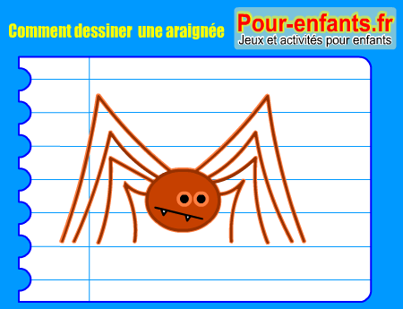 Apprendre à dessiner une araignee. Comment dessiner une araigne par étapes.