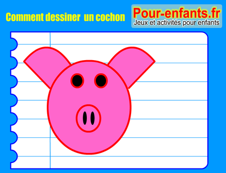 Apprendre à dessiner un cochon. Comment dessiner un cochon par étapes.