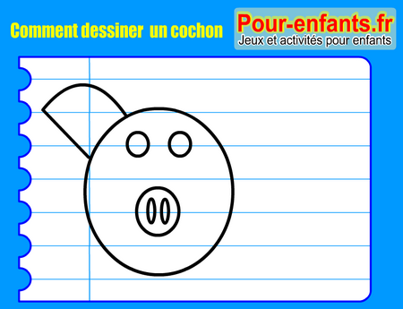 Apprendre à dessiner un cochon. Comment dessiner un cochon par étapes.