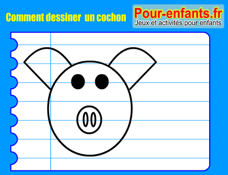 Apprendre à dessiner un cochon. Comment dessiner un cochon par étapes.