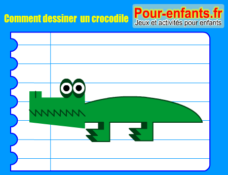 Apprendre à dessiner un crocodile. Comment dessiner un crocodile par étapes.