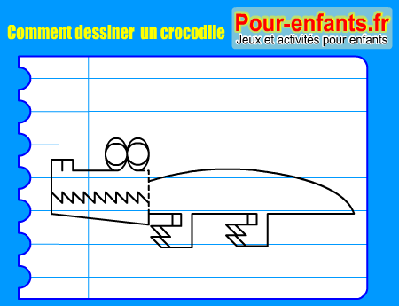 Apprendre à dessiner un crocodile. Comment dessiner un crocodile par étapes.
