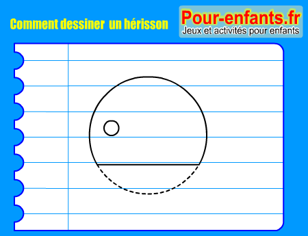 Apprendre à dessiner un herisson. Dessin hérisson. Comment dessiner un herisson par étapes.