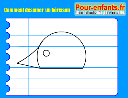 Apprendre à dessiner un herisson. Dessin hérisson. Comment dessiner un herisson par étapes.