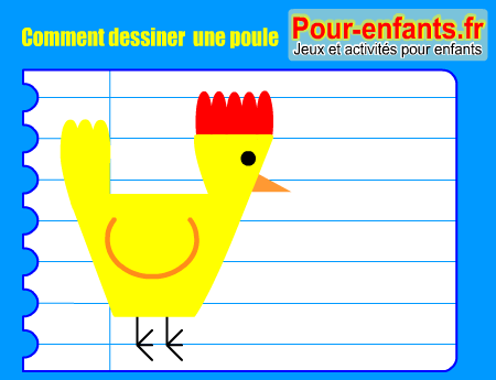 Apprendre à dessiner une poule. Comment dessiner une poule par étapes.