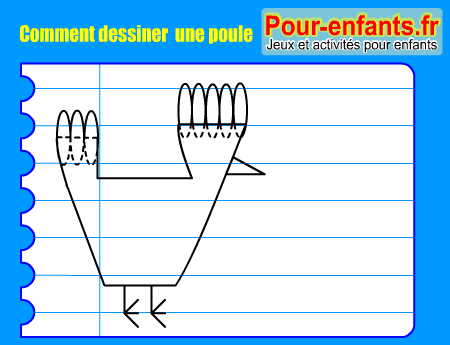 Apprendre à dessiner une poule. Comment dessiner une poule par étapes.