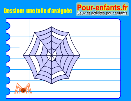 Apprendre à dessiner une toile d'araigne. Comment dessiner une toile d'araigne par étapes.