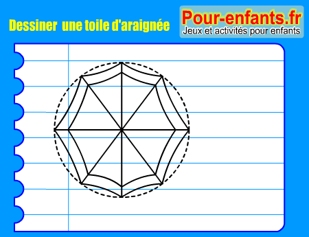 Apprendre à dessiner une toile d'araigne. Comment dessiner une toile d'araigne par étapes.