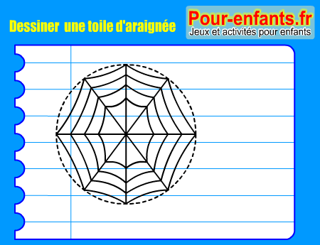 Apprendre à dessiner une toile d'araigne. Comment dessiner une toile d'araigne par étapes.