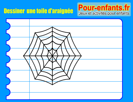 Apprendre à dessiner une toile d'araigne. Comment dessiner une toile d'araigne par étapes.