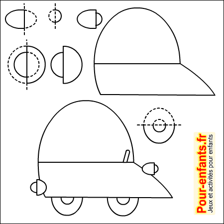 Apprendre à dessiner une voiture de dessins anims. Comment dessiner une voiture cartoon par étapes.